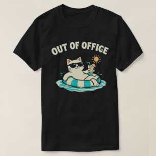 Minimale Stille Nächte Katzen-Design T-Shirt