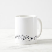 Minimale stilvolle Schwarzweiss-GebirgsTasse Kaffeetasse (VorderseiteRechts)