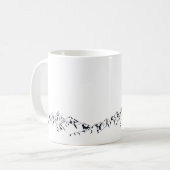 Minimale stilvolle Schwarzweiss-GebirgsTasse Kaffeetasse (Vorderseite Links)