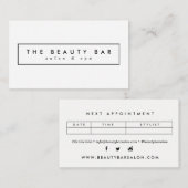 Minimale stilvolle Verabredungs-Visitenkarten Terminkarte (Vorne/Hinten)