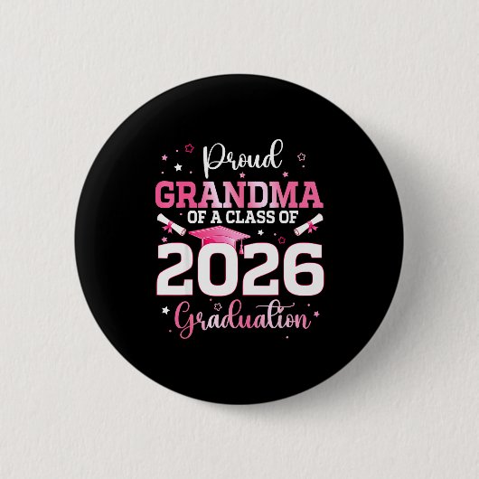 Minimale stolze Oma 2026 Seniorenklasse Button (Vorderseite)
