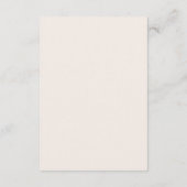 Minimale Strandhochzeit Begleitkarte (Rückseite)