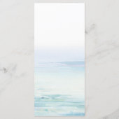 Minimale Strandwellen Hochzeitsmenü Menükarte (Rückseite)