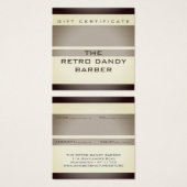 Minimale Streifen braune Retro Chic Manly Barbersh (Vorne & Hinten)