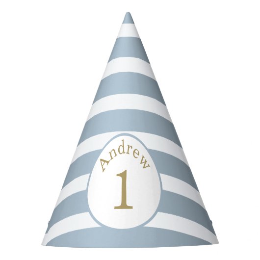 Minimale Streifen Custom Geburtstagsparty Hat Partyhütchen (Vorderseite)
