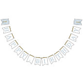 Minimale Streifen Personalisiert Geburtstag Wimpelkette (Alle)