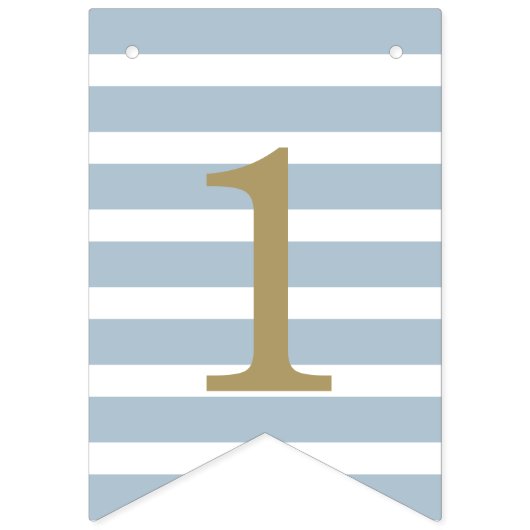 Minimale Streifen Personalisiert Geburtstag Wimpelkette (Erste Fahne)