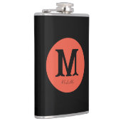 Minimale Sunset-Monogramm Flachmann (Rechts)