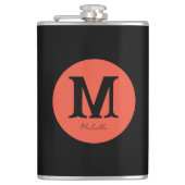 Minimale Sunset-Monogramm Flachmann (Vorderseite)