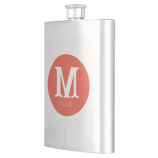 Minimale Sunset-Monogramm Flachmann (Links)