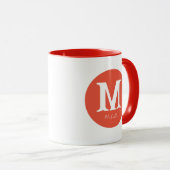 Minimale Sunset-Monogramm Tasse (VorderseiteRechts)