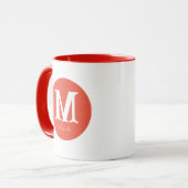 Minimale Sunset-Monogramm Tasse (Vorderseite Links)