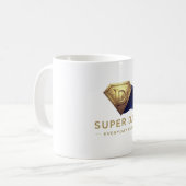 Minimale Superhelden-Vatertagsgestaltung Kaffeetasse (Vorderseite Links)