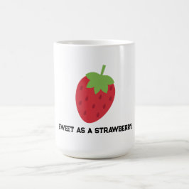 Minimale süße Erdbeertasse für Tee oder Kaffee  Kaffeetasse