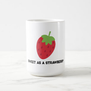 Minimale süße Erdbeertasse für Tee oder Kaffee  Kaffeetasse