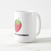 Minimale süße Erdbeertasse für Tee oder Kaffee  Kaffeetasse (VorderseiteRechts)