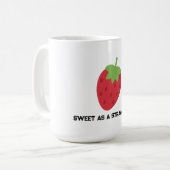 Minimale süße Erdbeertasse für Tee oder Kaffee  Kaffeetasse (Vorderseite Links)