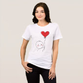 Minimale süße Liebesdoodle Tri-Blend Shirt (Vorderseite voll)