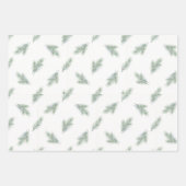 Minimale Tannenbaum-Unternehmens-Weihnachtspattern Geschenkpapier Set (Vorderseite 3)