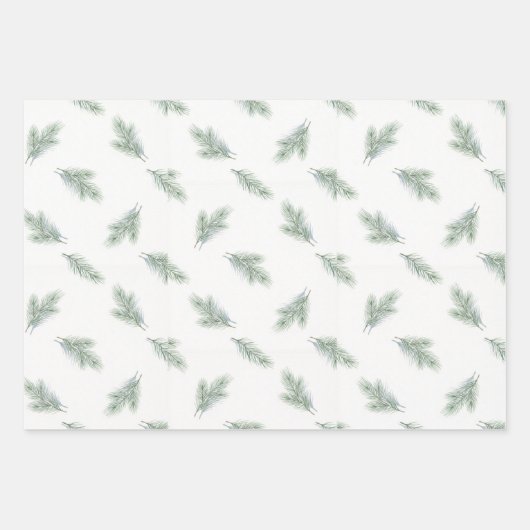 Minimale Tannenbaum-Unternehmens-Weihnachtspattern Geschenkpapier Set (Vorderseite)