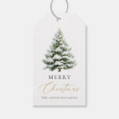 Minimale Tannenbaum-Weihnachtskarte Geschenkanhänger (Vorderseite)