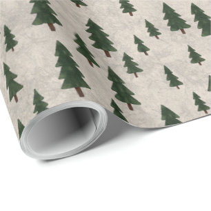 Minimale Tannenbäume Muster-Wrap-Papier Geschenkpapier