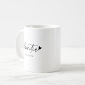 Minimale Tanten Est Jahr handgeschriebenes Drehbuc Kaffeetasse (Vorderseite Links)
