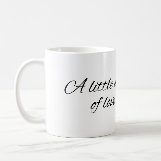 Minimale Tasse "Ein kleiner Liebesgruß" (Links)