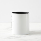 Minimale Tasse M mit eleganter Mädchenabbildung (Zentrum)