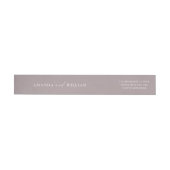 Minimale Taupe-Hochzeitsadressetikett (Person)
