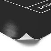 Minimale Techno-Musik Sphären Design Poster (Ecke)