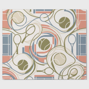 Minimale Tennisballwellen Geschenkpapier