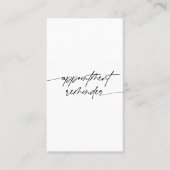 Minimale Termin-Erinnerung Handgeschriebenes Skrip Terminkarte (Vorderseite)
