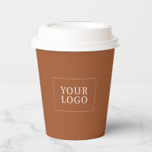 Minimale Terrakotta-Werbe-Logo-Promotion