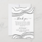 Minimale Text Script Beerdigung Danke Karte (Vorderseite)