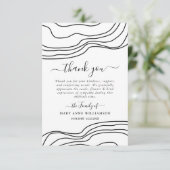 Minimale Text Script Beerdigung Danke Karte (Stehend Vorderseite)