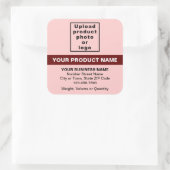 Minimale Texte mit hellrot markierten Texten Quadratischer Aufkleber (Tasche)