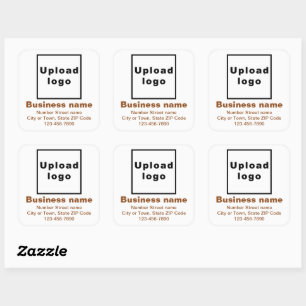 Minimale Texte zur Marke "Business Brand Brown" au Quadratischer Aufkleber