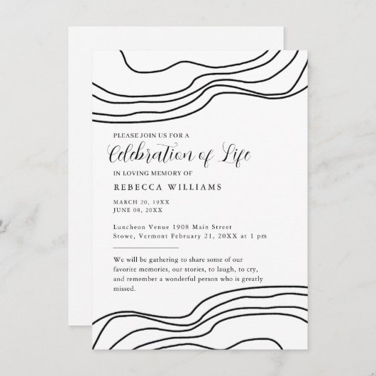 Minimale Textfeier für die Einladung zum Leben (Vorne/Hinten)