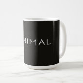 Minimale Textgestaltung – Saubere Ästhetik-Typogra Kaffeetasse (VorderseiteRechts)