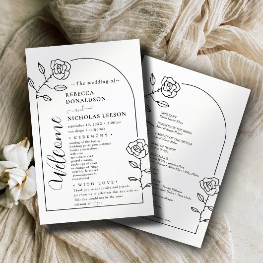 Minimale Textskript Hochzeitsprogramm