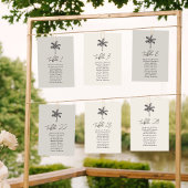 Minimale Tischdeckenkarte Palmenbaum Hochzeitskart Einladung