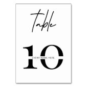 Minimale Tischnummer Business Event-Sign (Vorderseite)