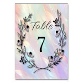 Minimale Tischnummer der Blume (Rückseite)