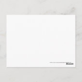 Minimale Tischnummer Postkarte (Rückseite)