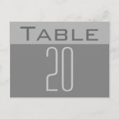 Minimale Tischnummer Postkarte (Vorderseite)