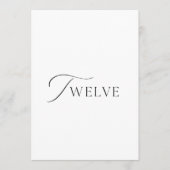Minimale Tischnummer Zwölf für die Hochzeit  (Vorderseite)