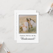 Minimale Trauzeugin-Karte mit Foto Karte (Vorderseite/Rückseite Beispiel)