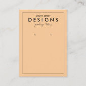 Minimale trendy Earring Display Card Visitenkarte (Vorderseite)