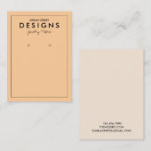 Minimale trendy Earring Display Card Visitenkarte (Vorne/Hinten)